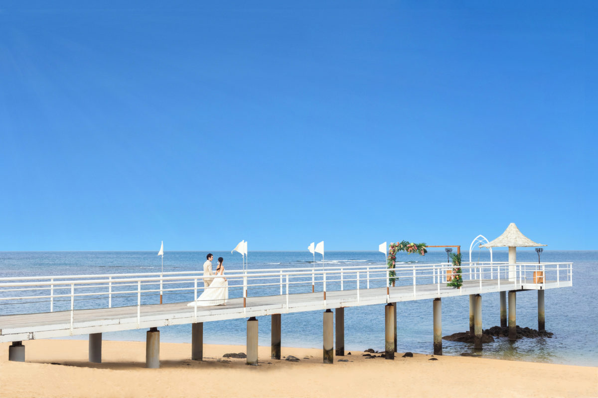 Angel Pier Wedding by Fusaki Beach Resort